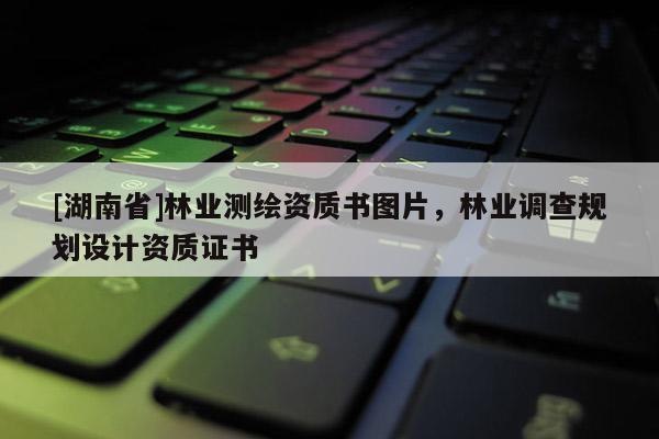 [湖南省]林業(yè)測繪資質(zhì)書圖片，林業(yè)調(diào)查規(guī)劃設計資質(zhì)證書