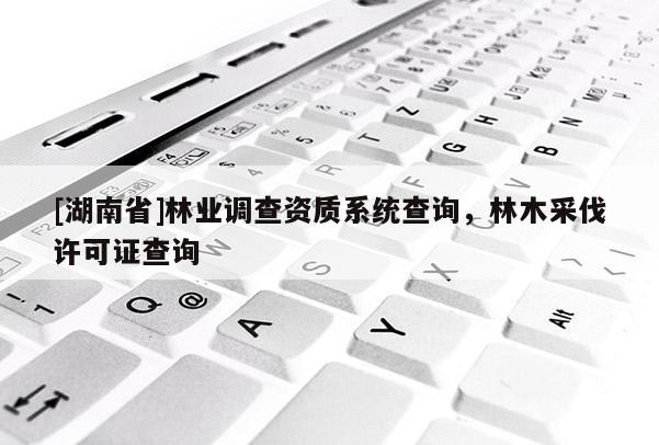 [湖南省]林業(yè)調(diào)查資質(zhì)系統(tǒng)查詢，林木采伐許可證查詢