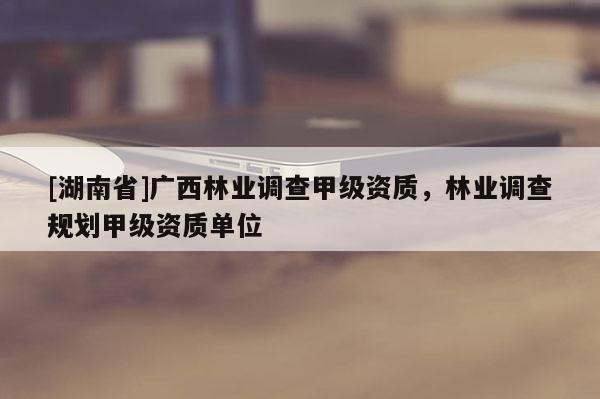 [湖南省]廣西林業(yè)調(diào)查甲級資質，林業(yè)調(diào)查規(guī)劃甲級資質單位